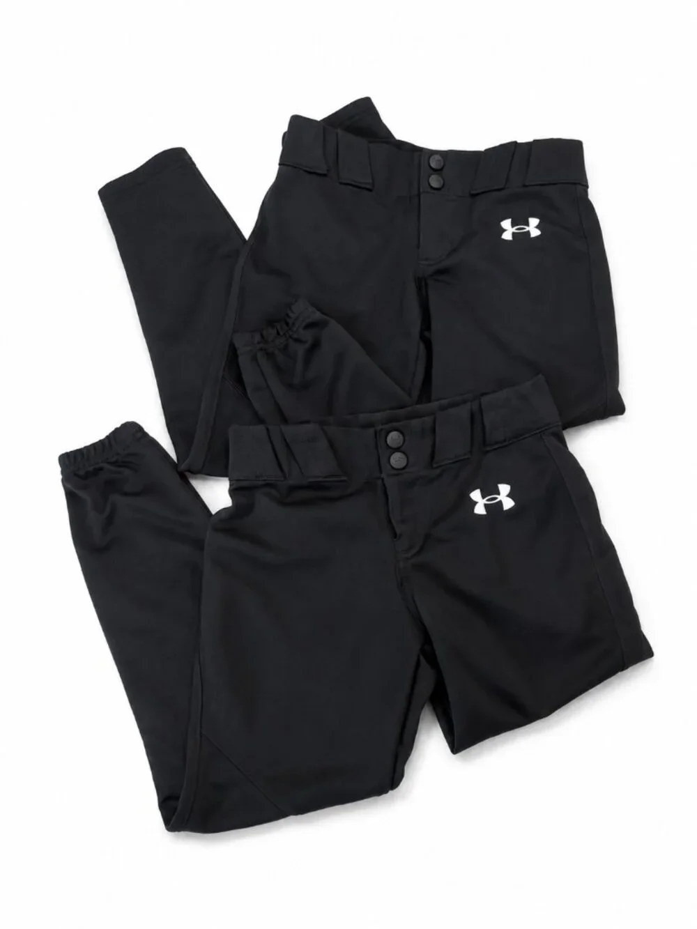 Under Armour Youth YXS Black Baseball Pants Jogger Lot Bundle Set Youth XS Boys